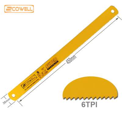 450mm Machine Hacksaw Blades  Power Hacksaw Blades High Speed Steel Band Saw 6TPI for Wood Cutting