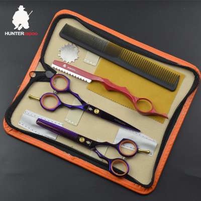 HT9131 Professional 5.5inch Hair Scissors Set Purple  Hair Cutting thinning Shears Barber shop clippers